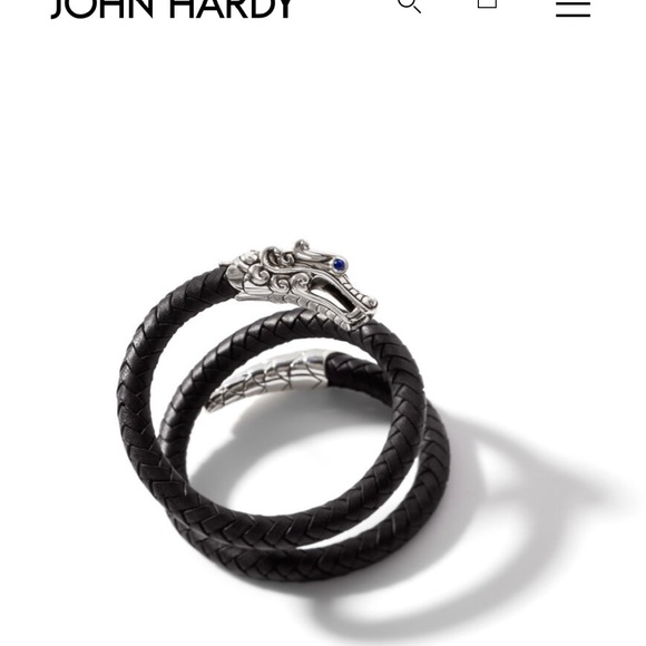 John Hardy Legends Naga Leather Coil Bracelet - Picture 6 of 15